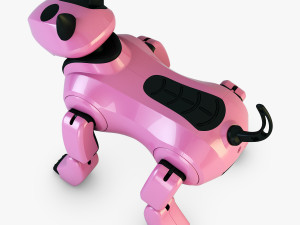 genibo robot dog pink 3D Model