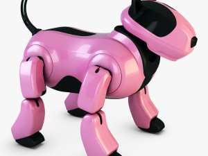 genibo robot dog pink 3D Model