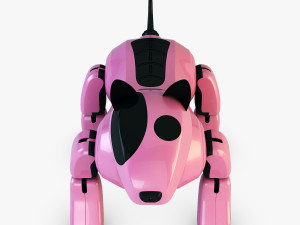 genibo robot dog pink 3D Model