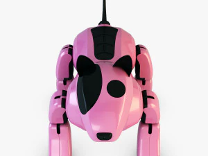 genibo robot dog pink 3D Model