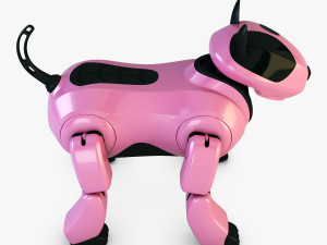 genibo robot dog pink 3D Model