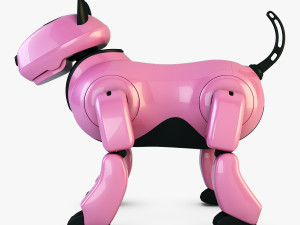 genibo robot dog pink 3D Model