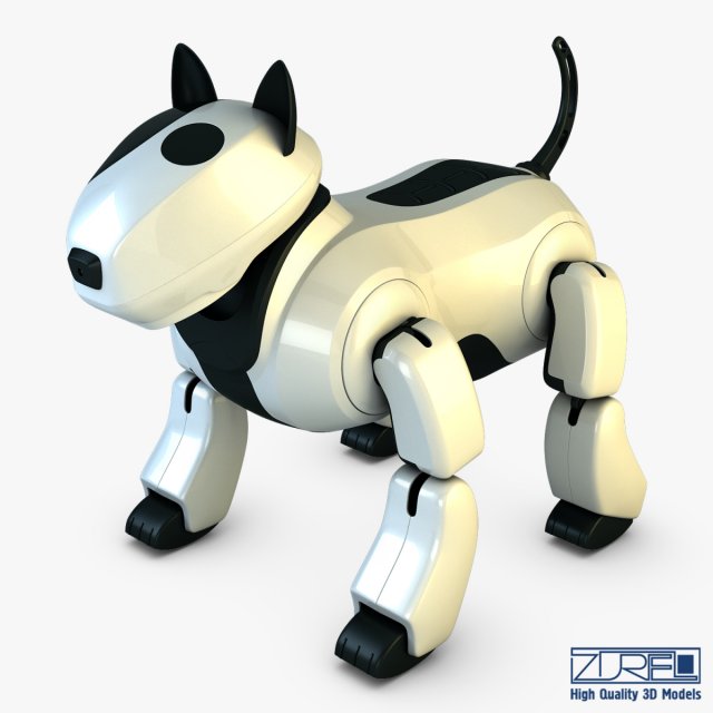genibo robot dog white 3D Model .c4d .max .obj .3ds .fbx .stl .blend 