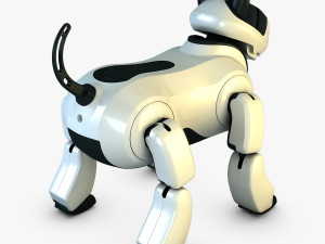 genibo robot dog white 3D Model