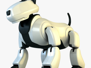 genibo robot dog white 3D Model