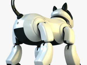 genibo robot dog white 3D Model