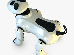 genibo robot dog white 3D Model