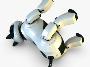 genibo robot dog white 3D Model