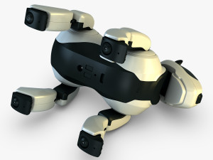 genibo robot dog white 3D Model