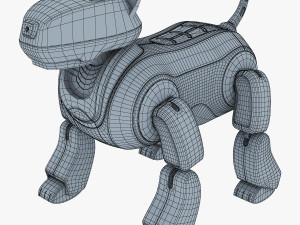 genibo robot dog white 3D Model