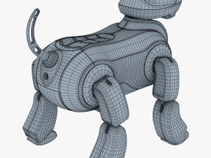 genibo robot dog white 3D Model