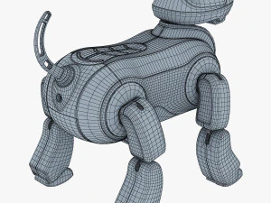 genibo robot dog white 3D Model