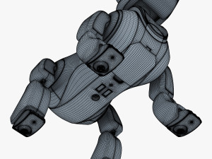 genibo robot dog white 3D Model