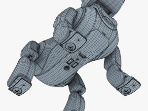genibo robot dog white 3D Model