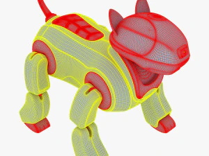 genibo robot dog white 3D Model