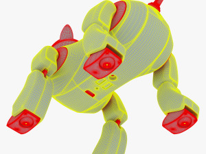 genibo robot dog white 3D Model