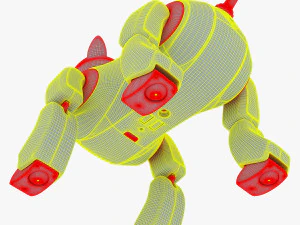 genibo robot dog white 3D Model