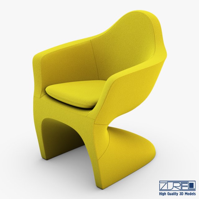 lotem chair yellow Modèle 3D .c4d .max .obj .3ds .fbx .stl .blend 