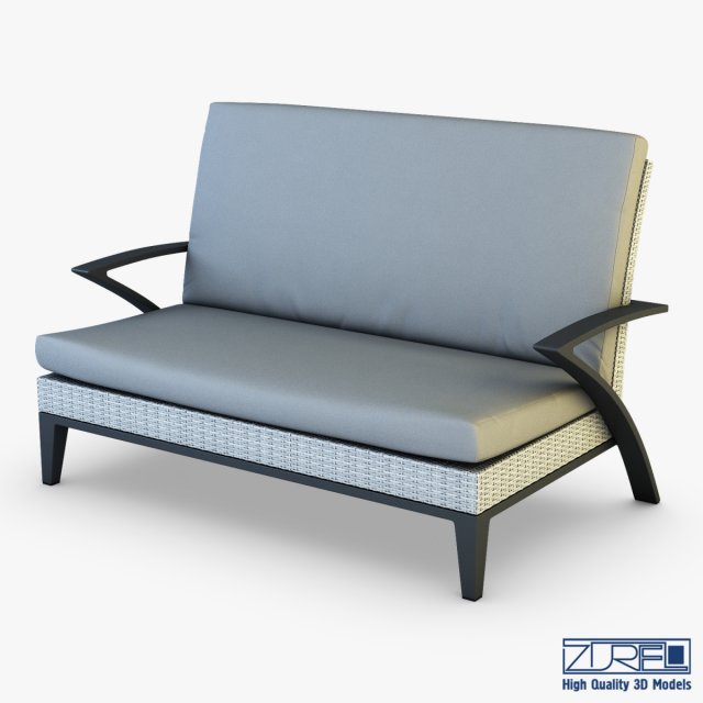 rexus sofa white 3D Model .c4d .max .obj .3ds .fbx .stl .blend