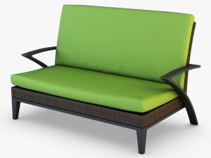 rexus sofa brown 3D Model