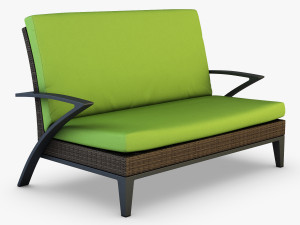 rexus sofa brown 3D Модель