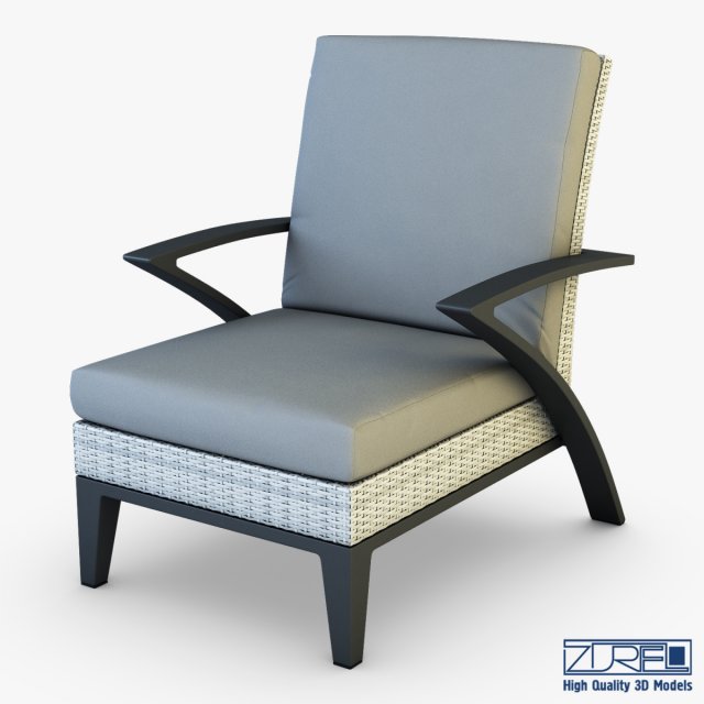 rexus armchair white Modelo 3D .c4d .max .obj .3ds .fbx .stl .blend 
