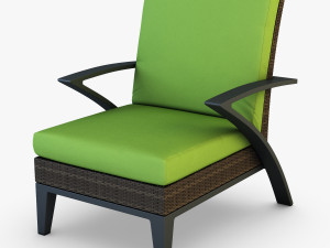 rexus armchair brown 3D 모델