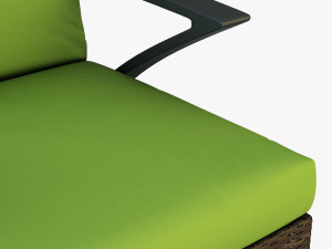 rexus armchair brown 3D Model