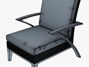 rexus armchair brown 3D Model