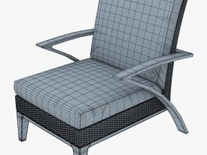 rexus armchair brown 3D Model