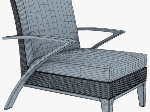 rexus armchair brown 3D Model