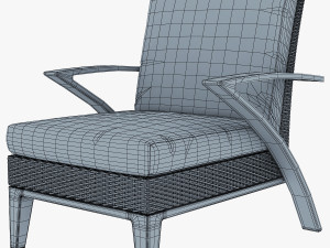 rexus armchair brown 3D Model