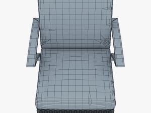 rexus armchair brown 3D Model