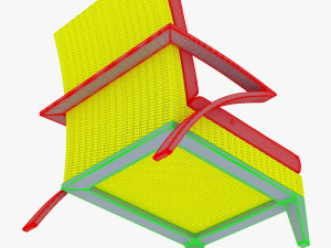 rexus armchair brown 3D Model