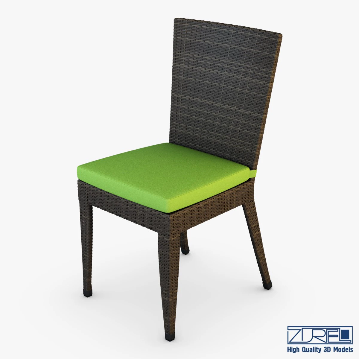 rexus chair brown v 1 3D Model .c4d .max .obj .3ds .fbx .stl .blend