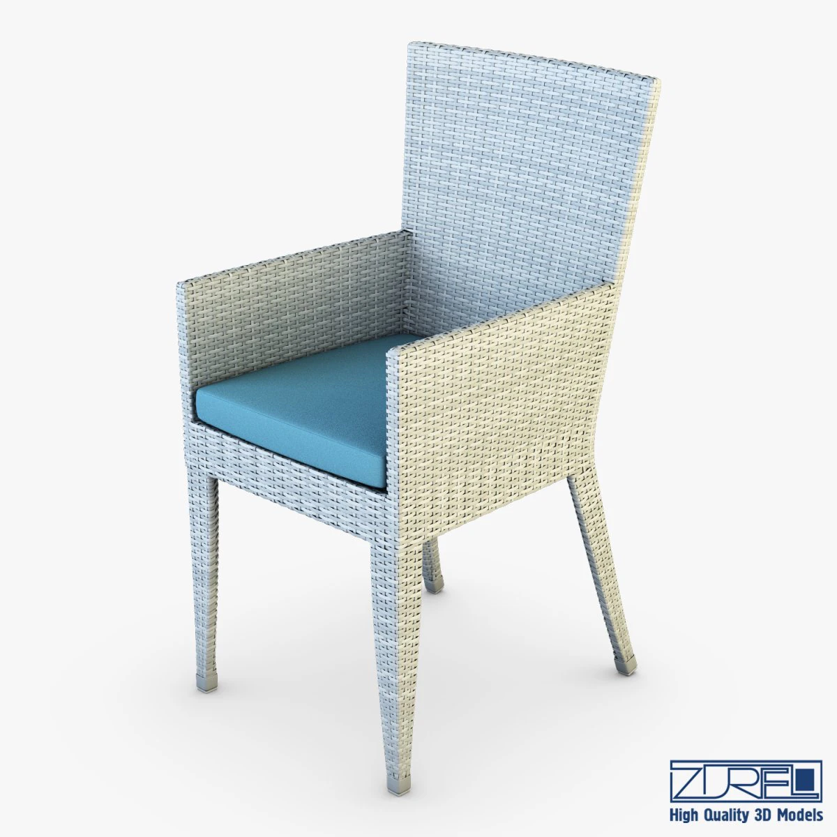 rexus chair white v 2 3D Model .c4d .max .obj .3ds .fbx .stl .blend