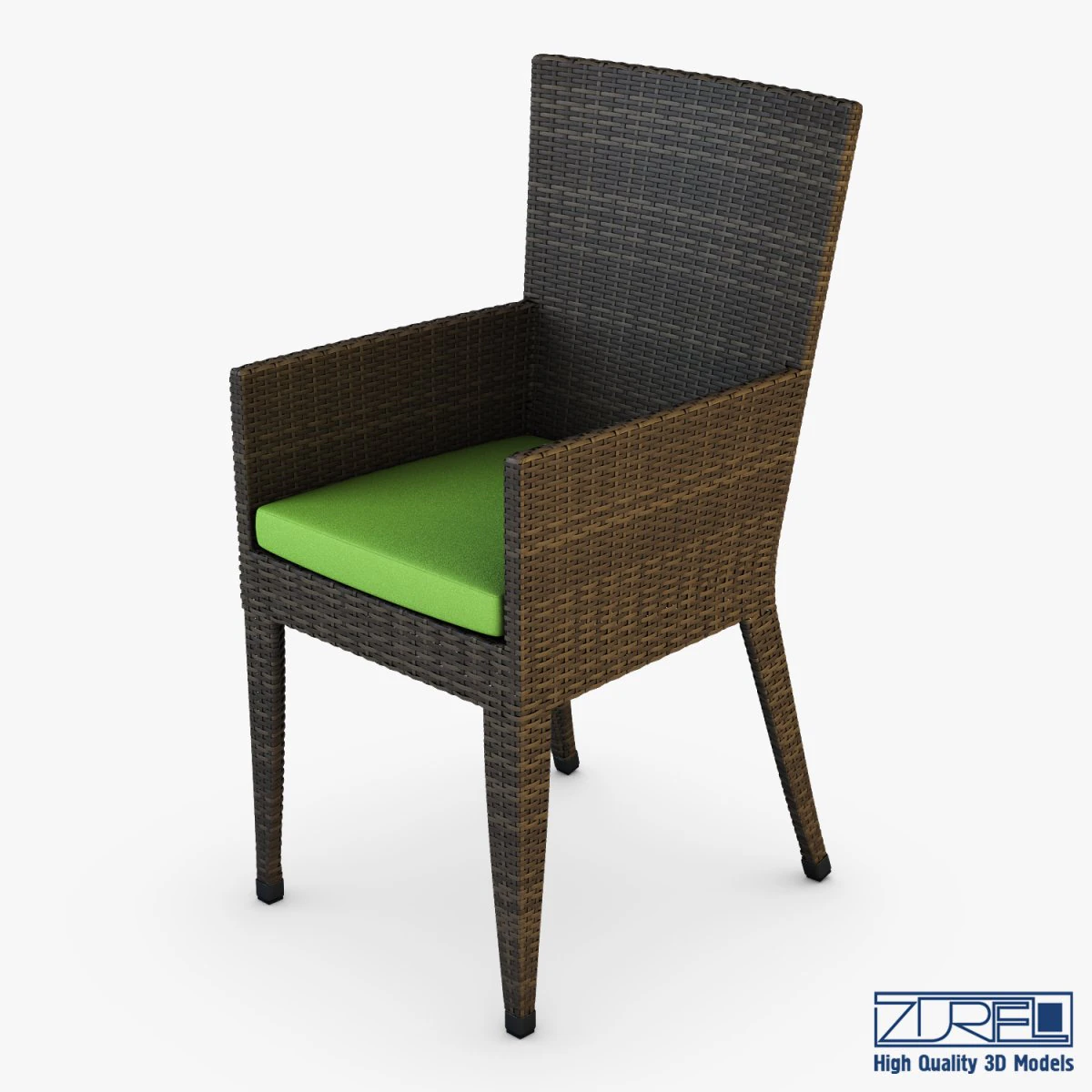 rexus chair brown v 2 3D Model .c4d .max .obj .3ds .fbx .stl .blend 