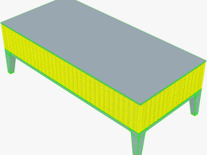 rexus coffee table white 3D 모델
