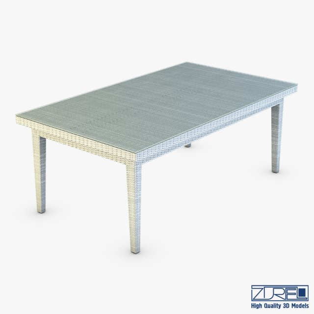 rexus dining table white 3D-Modell .c4d .max .obj .3ds .fbx .stl .blend 