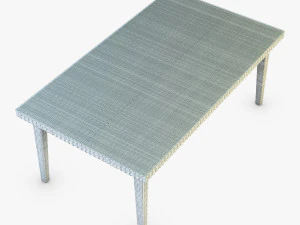 Biały st&oacute;ł do jadalni Rexus Model 3D