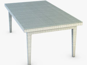 Biały st&oacute;ł do jadalni Rexus Model 3D