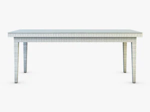 Biały st&oacute;ł do jadalni Rexus Model 3D