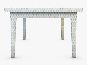 Biały st&oacute;ł do jadalni Rexus Model 3D