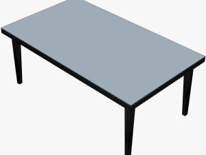 Biały st&oacute;ł do jadalni Rexus Model 3D