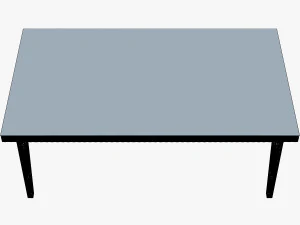 Biały st&oacute;ł do jadalni Rexus Model 3D