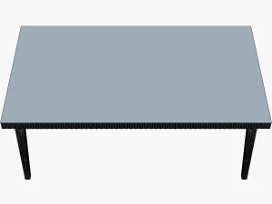 Biały st&oacute;ł do jadalni Rexus Model 3D
