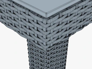 Biały st&oacute;ł do jadalni Rexus Model 3D