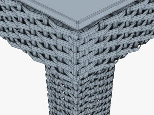 Biały st&oacute;ł do jadalni Rexus Model 3D