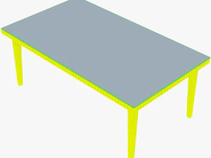 Biały st&oacute;ł do jadalni Rexus Model 3D