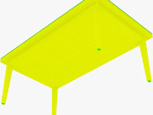 Biały st&oacute;ł do jadalni Rexus Model 3D